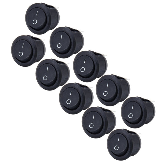10 PCS Car Auto Universal DIY 3 Pin Round Cap OFF- ON Push Button by bashfashion