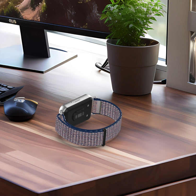 For Samsung Galaxy Fit 3 Nylon Loop Hook and Loop Fastener Watch Band(Black) by bashfashion