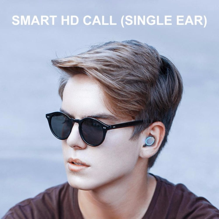 F9-5 Intelligent Noise Cancelling Touch Bluetooth Earphone with Charging Box, Supports Three-screen LED Power Display & HD Call & Power Bank & Siri(White) by bashfashion