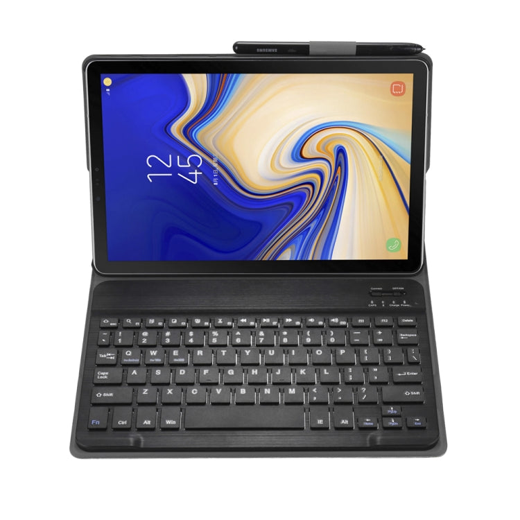 A720 Bluetooth 3.0 Ultra-thin Detachable Bluetooth Keyboard Leather Tablet Case + Leather Tablet Case for Samsung Galaxy Tab S5e T720, with Pen Slot & Holder(Black) by bashfashion