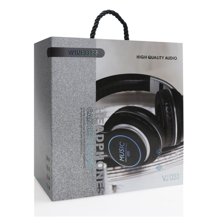 VJ033 Multi-function Upgrade Bluetooth 5.0 Headset Stereo Wireless LED Microphone FM Radio Headset(Black) by bashfashion