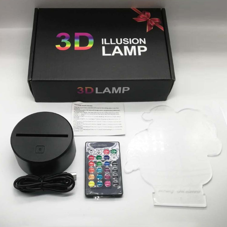 3D Game Handle Three-dimensional Colorful LED Lights, Style: Touch Black Base by bashfashion