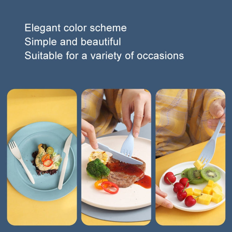 4 In 1 Portable Wheat Straw Tableware Set Outdoor Travel Storage Tableware Box, Style: A With Chopsticks (Beige) by bashfashion