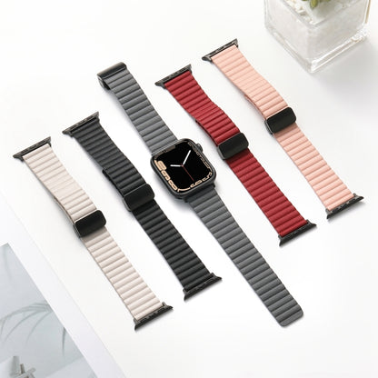 For Apple Watch Series 7 45mm Water Ripple Magnetic Folding Buckle Watch Band, Style: Bold Version(Starlight Color) by bashfashion