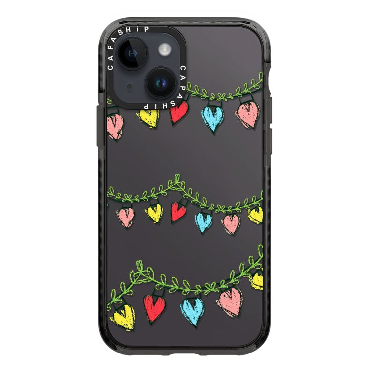 For iPhone 13 mini Simple Illustration Pattern Full Coverage Phone Case(Christmas Tree B) by bashfashion