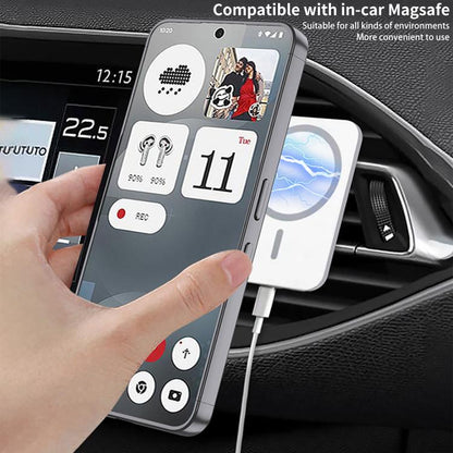 For Nothing Phone 3a GKK Full Coverage MagSafe PC Phone Case with Holder(Black) by GKK