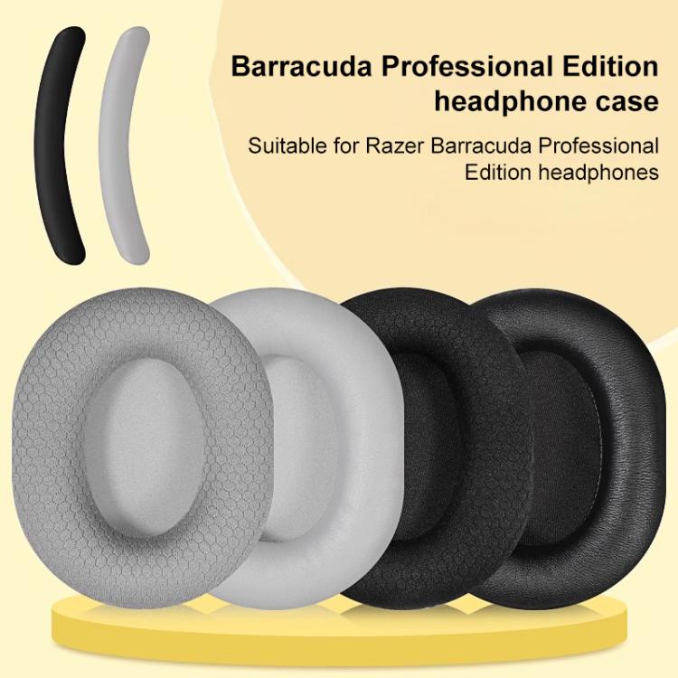 2pcs Insert Replacement Earpads For Razer Barracuda / Barracuda X, Material:Football Net Fabric(Grey) by bashfashion