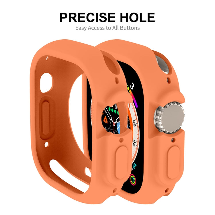 For Apple Watch Ultra 3 / 2 / 1 49mm ENKAY Solid Color Protective Soft TPU Frame Case(Orange) by ENKAY