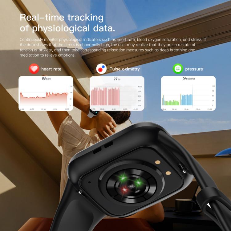 Q23 Pro 1.83 inch Color Screen IP68 Waterproof Bluetooth Call Smart Watch, Support Health Monitoring(White) by bashfashion