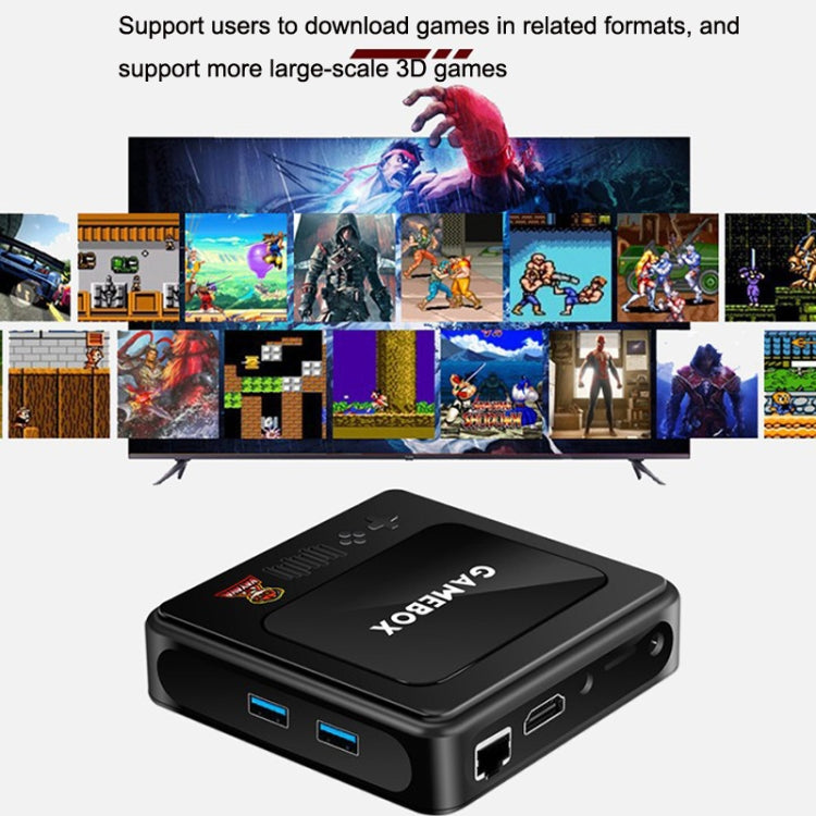 GD10 64G Built-In 30000+ Games Dual System Set-Top Box 3D Home 4K HD TV Game Console Box US Plug(Black) by ANBERNIC