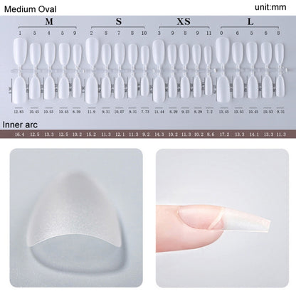 10pairs Of 100pcs/Box Frosted False Nails Artificial Tip, Shape: Long Ladder L by bashfashion