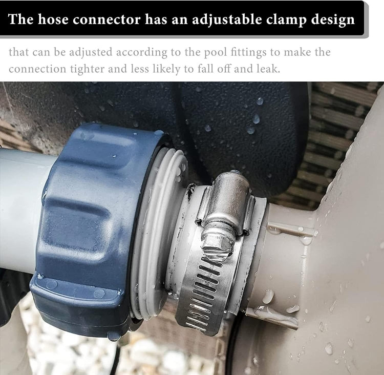 For Intex Pool Hose Adapter with Internal Thread, Spec: B Set by bashfashion