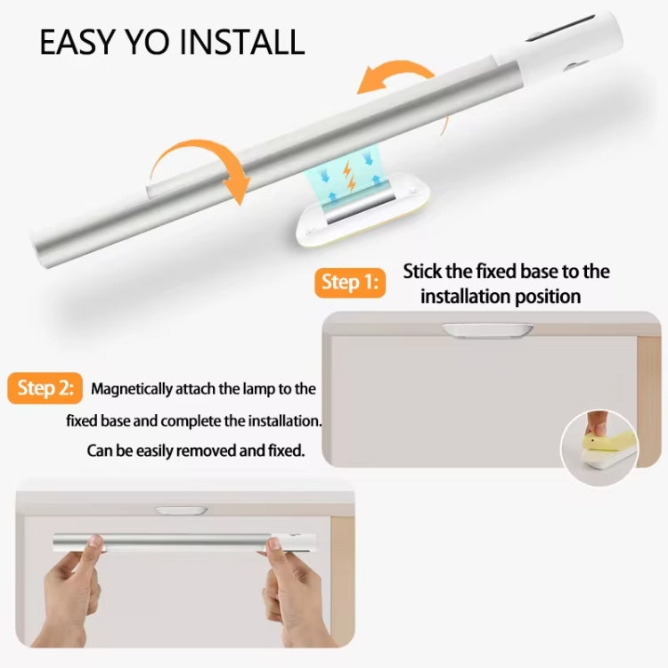 Rechargeable Under Cabinet LED Motion Sensor Night Light with Digital Display 1200mAH(Black) by bashfashion