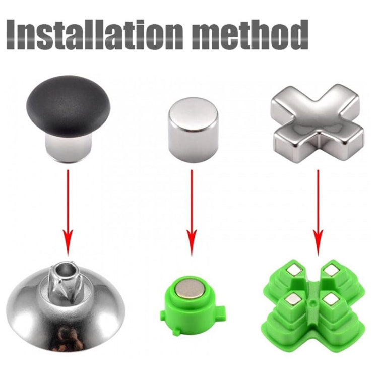 For PS4 Cross Key 3pcs /Set Gamepad Metal Buttons Mushroom Head Magnetic Base Cross Keys Accessory Set by bashfashion