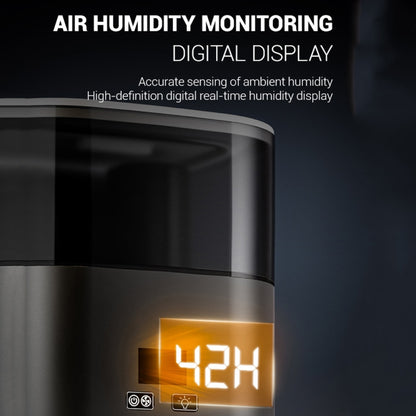 JSQ-58 1.1L large Capacity Digital Display Flame Atomization Humidifier, Color: Matt Black(US Plug) by bashfashion