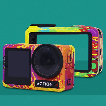 For DJI Action 4 Motion Camera Stickers All Inclusive Photo Frame Color Changing Stickers Accessories, Style: AC4-10 Circuit Dark Gold by bashfashion