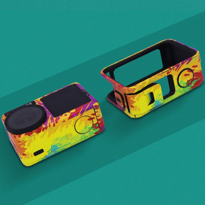 For DJI Action 4 Motion Camera Stickers All Inclusive Photo Frame Color Changing Stickers Accessories, Style: AC4-16 Snake Scale Green by bashfashion