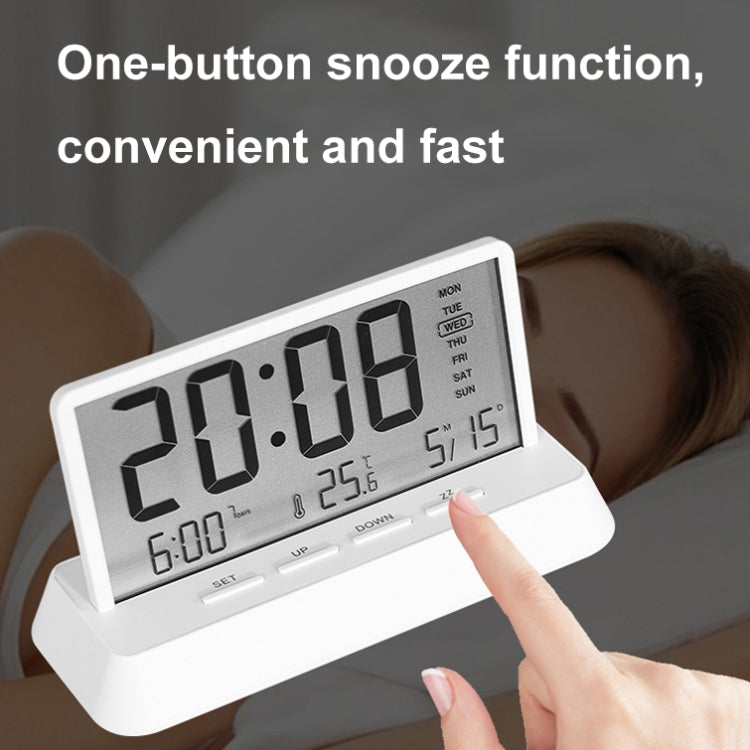 Multifunctional Temperature / Date Display Electronic Alarm Clock(Black Transparent) by bashfashion