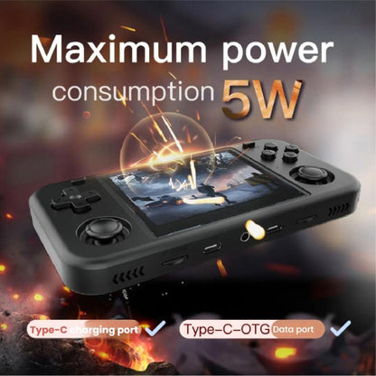 O30S 3.5-inch IPS Screen Open Source Handheld Game Console Linux System, Memory: 64G(Black) by bashfashion