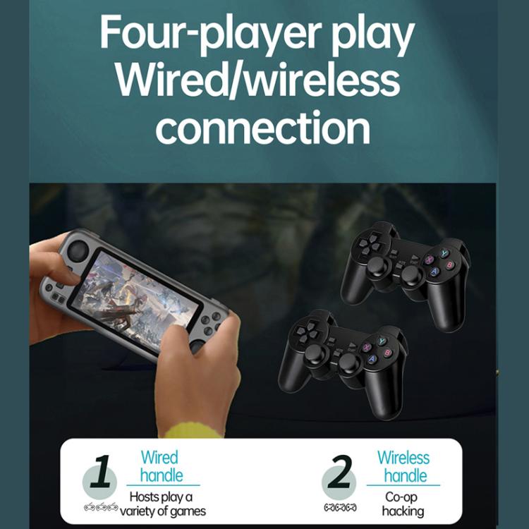 CB408 4.7-inch Touch Screen Handheld Game Console Supports WiFi Android 11 +Linux System 64G(Blue) by bashfashion