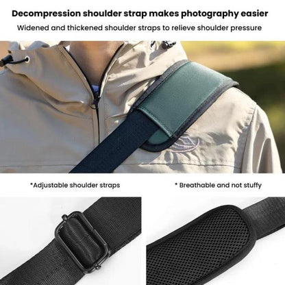 Cwatcun D99 Large Shoulder Camera Bag Multi-functional Casual Color Clash Lightweight Storage Bag by Cwatcun