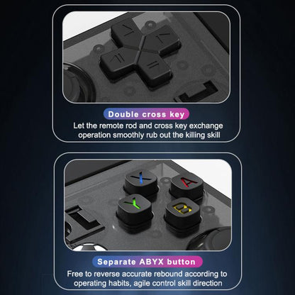 Portable Open Source GBA/FC Arcade Handheld Game Console, Size: 64G(Transparent Gray) by bashfashion