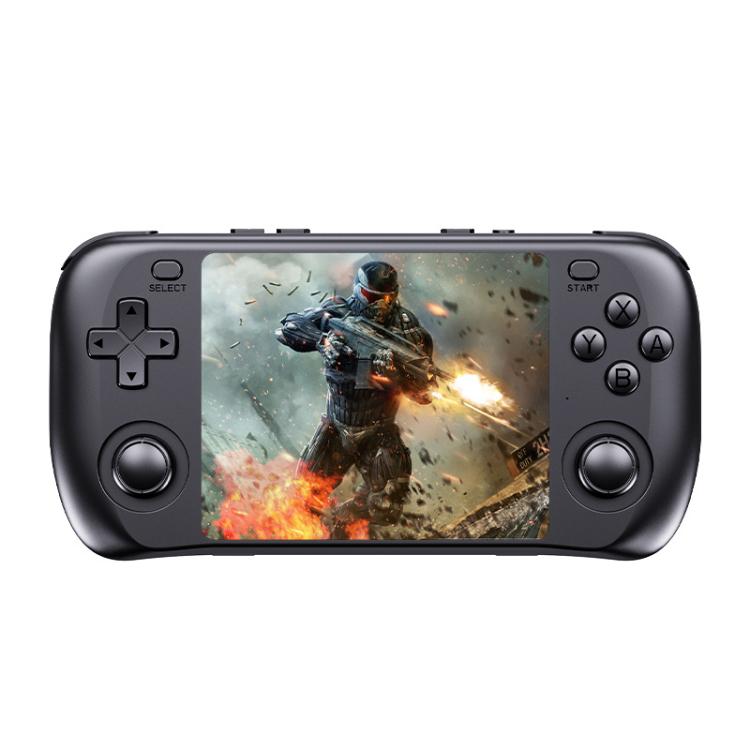 H36S 3.5 Inch IPS HD Screen Retro PSP Game Console Linux System GBA Handheld Video Game Console, Memory: 128G(Black) by bashfashion