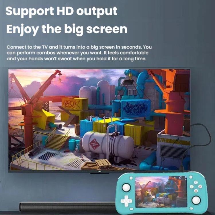 XF43 Retro Handheld Game Console Open Source 4.3 Inch Large Screen Gaming Video Players Console 128G(Black) by bashfashion