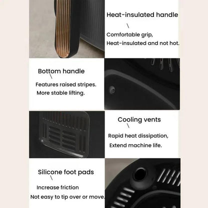 10L Large Capacity Air Fryer Multifunctional Electric Fryer French Fry Maker, EU Plug, Style: Dual-control Mechanical Non-visible by bashfashion